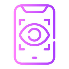 Poster - eye scan Line Gradient Icon