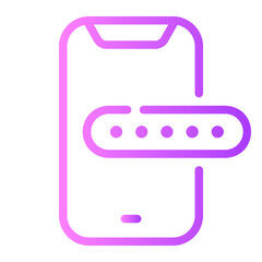 Poster - password Line Gradient Icon