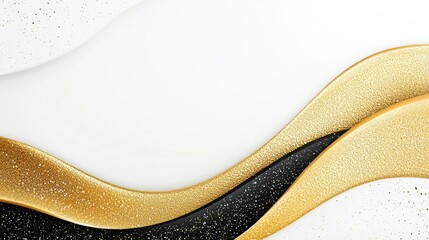 Poster - Abstract Gold Black White Glitter Background Texture