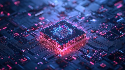 CPU Chip Motherboard Circuitry