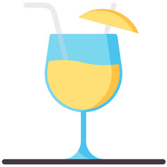 Wall Mural - cocktail flat vector icon