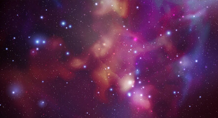 Wall Mural - space vector background with realistic nebula and shining stars. magic colorful galaxy with stardust