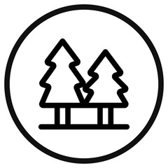 Wall Mural - Editable pine trees vector icon. Part of a big icon set family. Perfect for web and app interfaces, presentations, infographics, etc