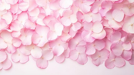 Canvas Print - Pink Hydrangea Petals Background Texture