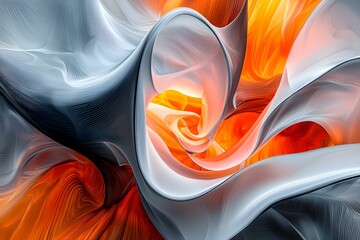 Colorful abstract swirl of fabric creating dynamic movement