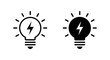 © Ka Han - Light bulb with flash icon. Lamp with lightning sign symbol