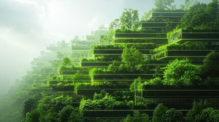 Poster - Green Architecture  Futuristic Eco Friendly Building Design in Nature