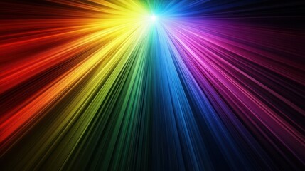 Canvas Print - Abstract Rainbow Light Burst