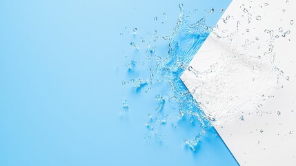 Canvas Print - Water Splash on Blue and White Background