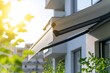 © typepng - The awning is made out of fabric material and is used for residential purposes.