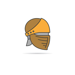 Wall Mural - warrior helmet icon on white background