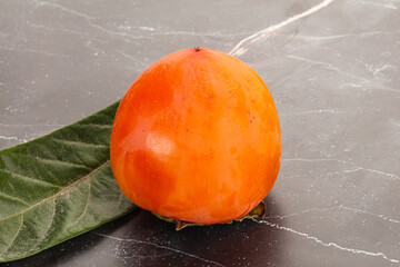 Sticker - Fresh ripe sweet juicy persimmon