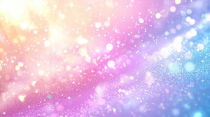 Poster - Abstract Pastel Pink and Blue Glitter Background with Bokeh Lights