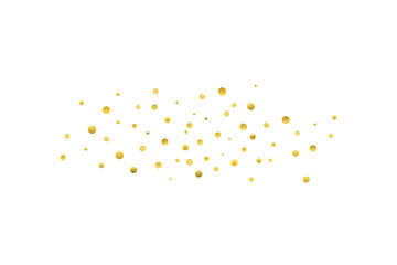 Wall Mural - large gold glitter dots isolated on transparent background. luxury gold particles for design. png