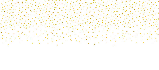 Wall Mural - gold glitter. shiny glittering particles falling on transparent background. golden dust confetti. lu