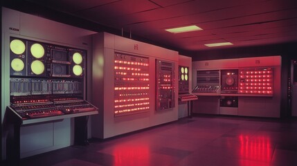 a computer room in the 1950s.