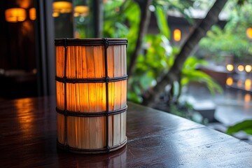 Adding warmth to a balcony lounge with an outdoor lantern