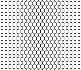 Wall Mural - Geometric shapes background. Plain hexagon grid with bold cells. Hexagon geometric shapes. Seamless tileable vector illustration.