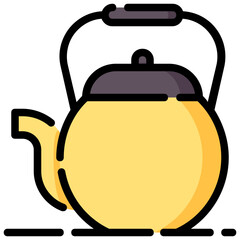 Wall Mural - tea pot filled outline vector icon