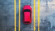 © Ariep - Red Car Parked in a Parking Spot