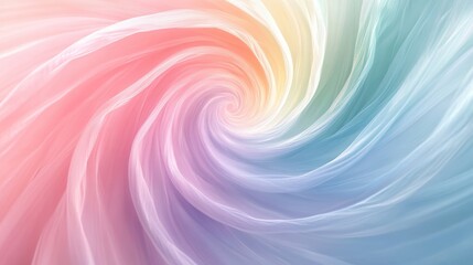 Wall Mural - Abstract Colorful Swirl Background with Soft Pastel Shades and Gradient Effect for Creative Design and Artistic Projects