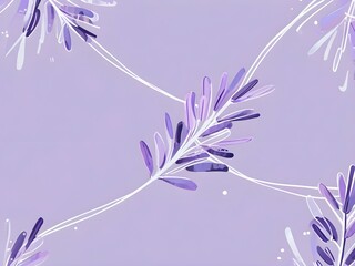 Wall Mural - Lavender Floral Design