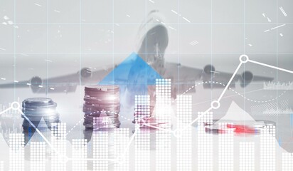 Wall Mural - business intelligence marketing finance management. mixed media
