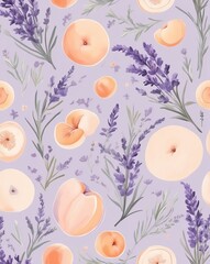 Wall Mural - Gentle pastel blend of lavender and peach