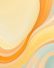 Wall Mural - Gentle pastel yellow to orange abstract design