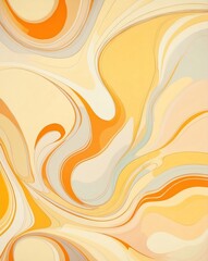 Sticker - Gentle pastel yellow to orange abstract design