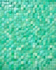 Poster - Gradient blend of soft green mosaic tiles