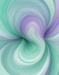 Wall Mural - Mint green to lavender gradient swirl abstract