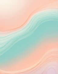 Wall Mural - Pastel gradient with mint and peach tones