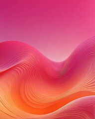 Canvas Print - Pink to orange gradient wave design