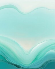 Canvas Print - Soft pastel transition of mint and teal