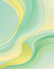 Poster - Subtle pastel green to yellow abstract