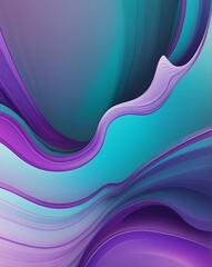 Canvas Print - Subtle transition from teal to violet abstract