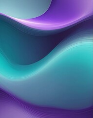 Poster - Subtle transition from teal to violet abstract