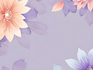 Wall Mural - Floral Illustration with Pastel Colors