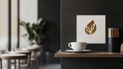 Wall Mural - Two coffee cups with steam coming out of them