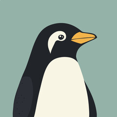 Sticker - Stylized Vector Illustration of a Penguin