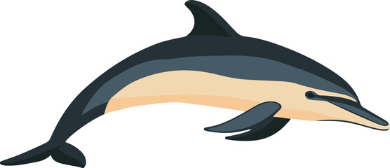 Wall Mural - Modern Vector Illustration of a Dolphin Design