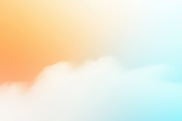 Canvas Print - Pale orange and white and pale sky blue gradient background