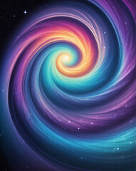 Canvas Print - Blended galaxy swirl with star gradients