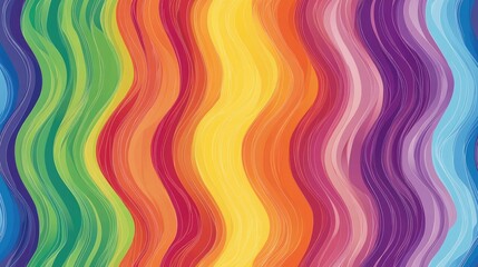 Rainbow seamless pattern of striped and wavy quilt design