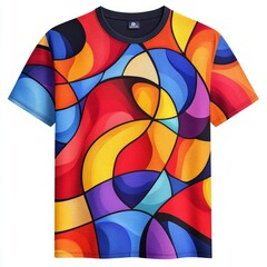 Poster - A colorful abstract design on a short-sleeved t-shirt.