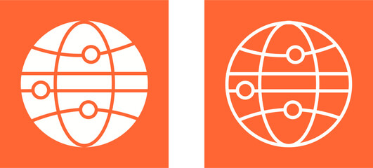 Canvas Print - Globe III Vector Icon