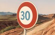 © Oualid - Speed Limit 30 km Sign