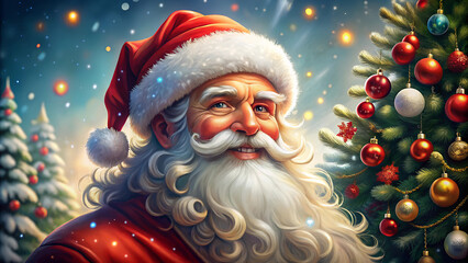 Wall Mural - santa claus with gifts