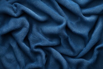 Soft, textured blue fabric with warm waves and folds, ideal for a decorative wallpaper or background.